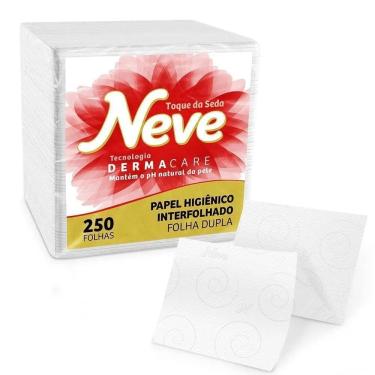 Imagem de Papel higienico neve cai cai interfolhado folha dupla c/6000