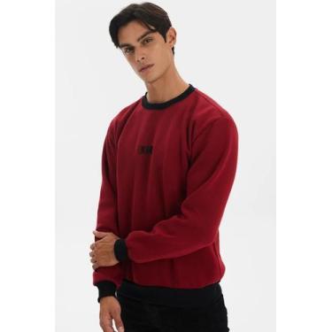 Imagem de Blusa Masculina Moletom Gola Careca Polo Wear Vermelho Médio, Vermelho
