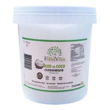 Imagem de Óleo De Coco Extra Virgem puro 5 Litros Prensado A Frio - Fillovita