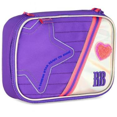 Imagem de Estojo Escolar Box Rebecca Bonbon Holografica Roxo Rb27019