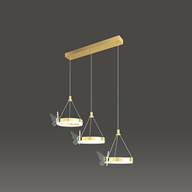 Imagem de Lustres de cristal de luxo, iluminação de lustre de quarto, luz pendente de cabeceira, luminárias de parede de fundo de alumínio dourado, lustre de teto LED - iluminação suspensa para sala d