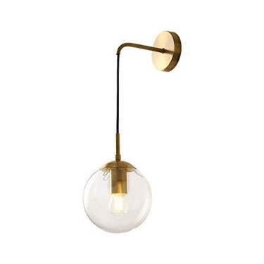 Imagem de Luminária de parede interna moderna e minimalista, luminária de parede de cobre, lustre criativo de bolhas, cabeceira de quarto, sala de estar, arandela, luminária de parede (pacote com 1)