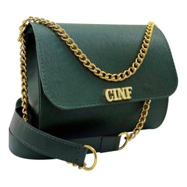 Imagem de Bolsa Feminina Pequena De Lado E Transversal Tira Colo Corrente (Verde Militar)