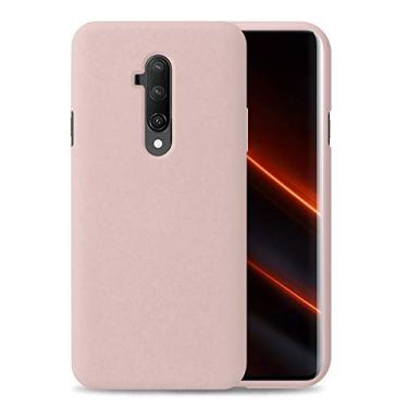 Imagem de Capa de telefone de silicone líquido para OnePlus 7T PRO /1+ 7T PRO/1+/proteção total do corpo/à prova de choque/borracha gel/capa de proteção contra quedas, rosa