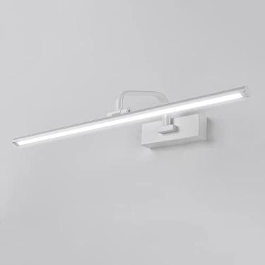 Imagem de Luminária frontal moderna de LED para espelho de 22 W, luminária de banheiro, luminária de parede para espelho de penteadeira linear simples, luminária de parede para armário, penteadeira, q