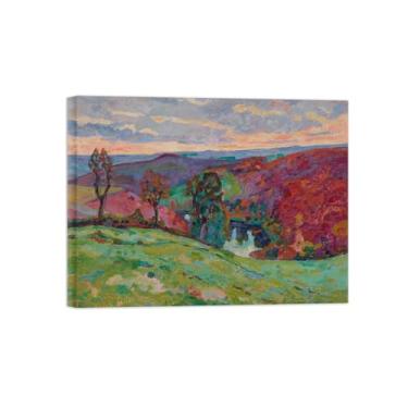 Imagem de Armand Guillaumin Famoso Arte de Parede Pôster-Impressões em Tela para sala de estar-Reprodução pinturas(Creuse Valley 2) 60x80cm Tela Embrulhada