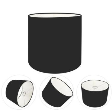 Imagem de Cúpula Abajur Cilíndrica Cp-8007 Ø20x22cm Preto - Vivare