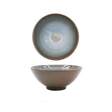 Imagem de WYUYIWH Tigela de ramen de cerâmica tigela grande de sopa de macarrão tigela de macarrão de carne doméstica tigela de macarrão instantâneo frutas (Cor: 3)