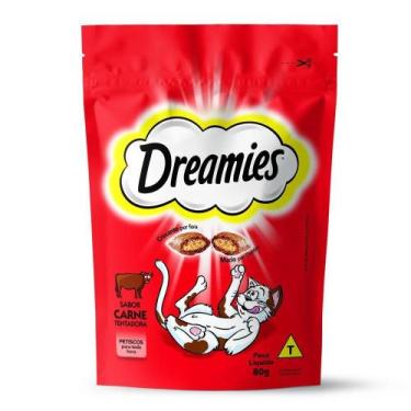 Imagem de Petisco Dreamies Carne Tentadora Gatos Adultos 80g