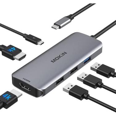 Imagem de Adaptador HDMI duplo MOKin de estação de ancoragem USB C para Windows