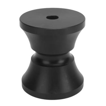 Imagem de Chiffonade Black Bow Roller Boats Yachts Trailers à prova de choque Rolo de reboque de nylon para aplicação de iate de barco (75 * 86 mm)