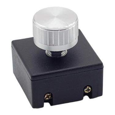 Imagem de FytStycale Interruptor de dimmer com botão giratório e regulador de intensidade AC110-220V para mesa de cabeceira de hotel, Prata