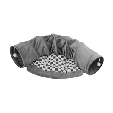Imagem de IEUDNS Cama de túnel para gatos Cama de gato Treinamento para gatinhos com bola Brinquedo interativo Tubo de túnel para gatinhos Brinquedo para gatos de