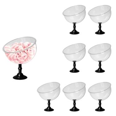 Imagem de 8 Baleiros 1,5l Taça Premium Bomboniere Acrílico Elegante (PRETO)