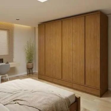 Imagem de Guarda Roupa Casal 6 Portas com 9 Gavetas 100 MDF Urbano Josandro - MO