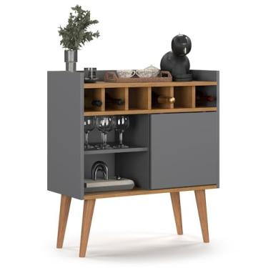 Imagem de Aparador Buffet Berlim Adega Cantinho Do Café (CINZA/NATURE)