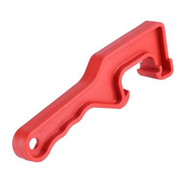 Imagem de Abridor de lata de tinta de plástico, abridor de tampa de balde, ferramenta de chave removedora de tampa de balde, removedor para abertura de tampa de escritório em casa, uso industrial (vermelho)