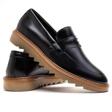 Imagem de Mocassim Masculino Sola Tratorada Sapato Social Mocassim Derby - Bigio