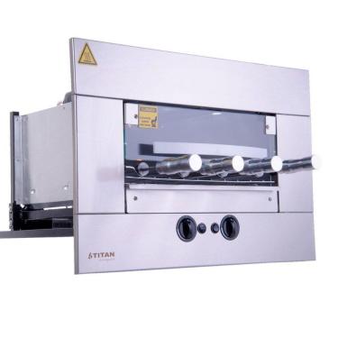 Imagem de Churrasqueira A Gás De Embutir 4 Espetos Rotativos Age Titan