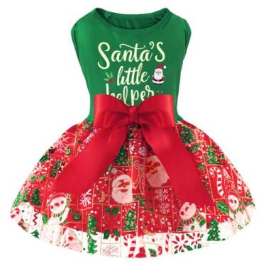 Imagem de Vestido Navideño para Perro XPUDAC con Muñeco de Nieve y Tul para Perr