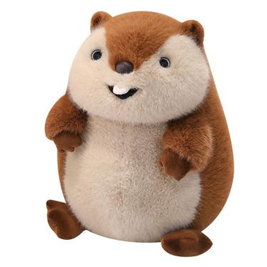 Imagem de Brinquedo de pelúcia Groundhog 12 cm, fofo bicho de pelúcia de desenho animado