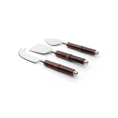 Imagem de Conjunto De Talheres Copa E Cia Para Queijo 3 Peças Garbo Bamboo