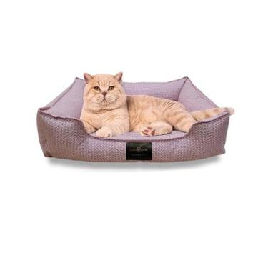 Imagem de Cama Caminha para Cachorro e Gato Luxo Tamanho P 50x40cm em Linho Impe