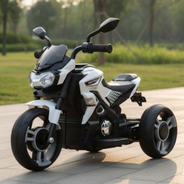 Imagem de Mini Moto Elétrica Infantil 6V com Luzes e Pedal Elétrico - Brinq Kids