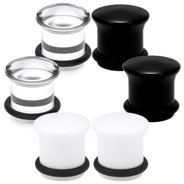 Imagem de Pexveiuu 0G alargadores de opalita transparente acrílico sólido para orelhas, kit de alongamento de orelhas, calibre 0 de plástico, alargador único, alargador, piercing de orelha, joias femininas e