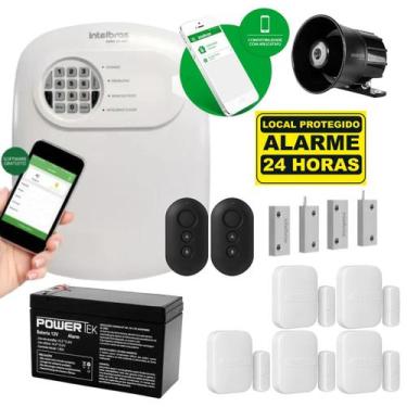 Imagem de Kit Alarme Anm 24 Net Intelbras 5 Sensor S/ Fio E 2 Xas Aço