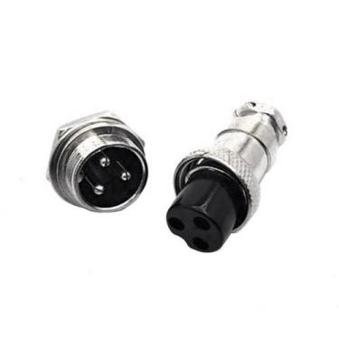 Imagem de Conector Mike 3 Vias Circular Macho E Fêmea - OMEGA