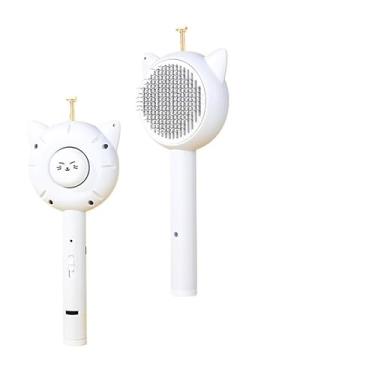 Imagem de Escova Pet, Escova Removedora Rasqueadeira Brinquedos Inteligentes Brinquedo A Laser para Gatos Multifuncional(Branco)