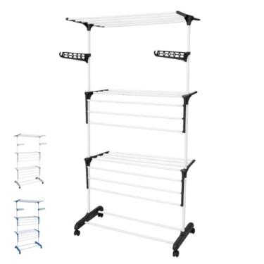 Imagem de Varal de Chão Vertical Grande com Abas Apartamento Roupa (Preto)