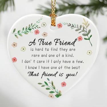 Imagem de A True Friend is Hard to Find They are Rare and One of a Kind - Presente de aniversário, Natal da amizade | Presentes para melhor amiga, melhor amiga, melhor amiga | Lembrança de cerâmica, enfeite de