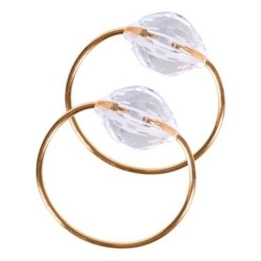 Imagem de Kit 2 Anéis Porta Guardanapos Cristalino Argola Metal - Valle Distribu