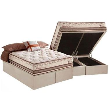 Imagem de Conjunto Box Baú + Colchão Molas King Size 193x203x79