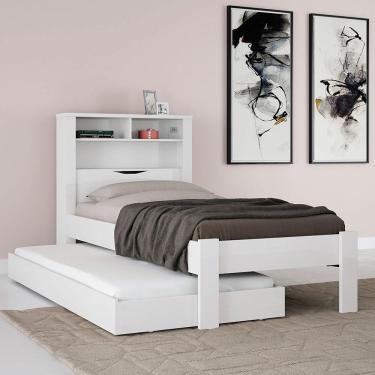 Imagem de Bicama Solteiro C/Baú/Nicho Invicta Santos Andirá Branco