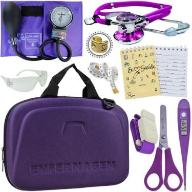 Imagem de Kit Enfermagem Maleta Super Luxo Completa Exclusiva - Love Saude, ROXO