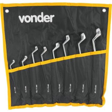 Imagem de Jogo Chave Estrela 6-22mm Cromo Vanádio Cromada Com 8 Peças