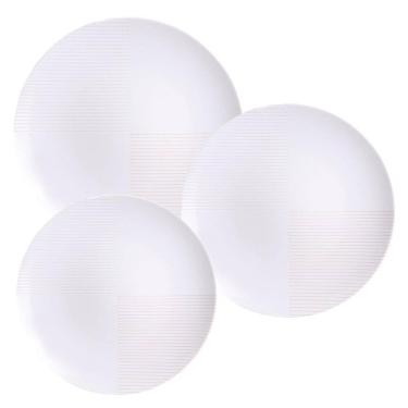 Imagem de Aparelho De Jantar Jogo Pratos Kit 12 Peças Grid Porcelana