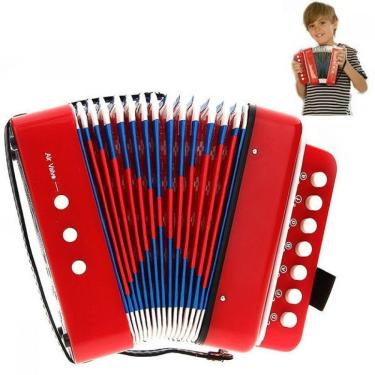 Imagem de Sanfona Infantil 3 Baixos Acordeon Mini Gaita Estilo Profissional