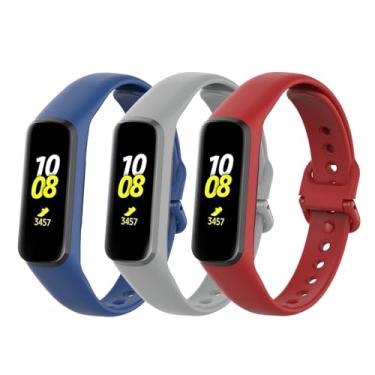 Imagem de Gheper Bands Compatível com Samsung Galaxy Fit E SM-R375 Smartwatch Pulseiras de substituição de silicone macio Pulseiras esportivas de fitness para mulheres e homens, 3 peças