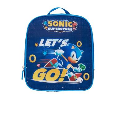 Imagem de Lancheira Térmica de Costas Sonic Let`s Go Infantil Meninos