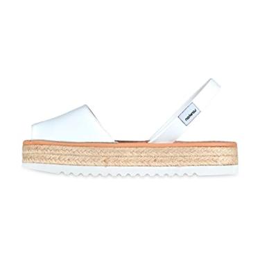 Imagem de Norkinas Plataforma feminina Avarcas, Branco, 36