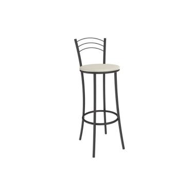 Imagem de Banqueta Sala De Jantar Petra 1b700prf Aço 1 Un Preto-ano Bege - Kappesberg