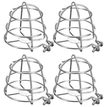 Imagem de Conjunto de 4 protetores de cabeça de aspersor de incêndio, gaiola de cúpula de ferro para cabeças de aspersão de 1/2 e 3/4