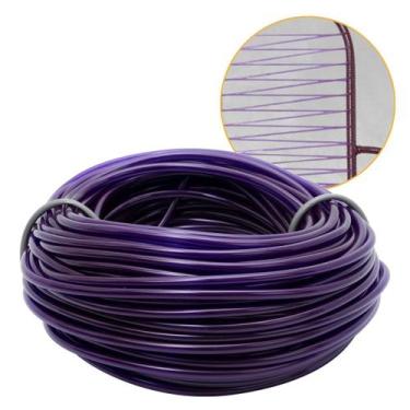 Imagem de Fio Plástico Pvc Cordinha Espaguete Enrolar Cadeira Roxo Espaguete Enr