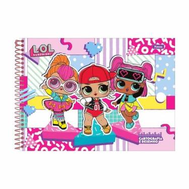 Imagem de Caderno Cartografia E Desenho LOL Surprise 80 Folhas Foroni (Capas Sor