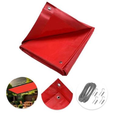 Imagem de Tela Lona Vermelha 5x2.70 M Impermeável Shade Lux + Kit - Cikala