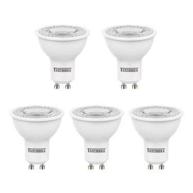 Imagem de Kit 5 Lampadas Led Dicroica Mr16 Tdl 25 4W 6500K Taschibra